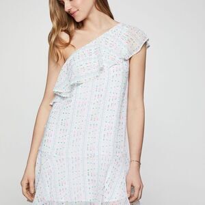 BCBGeneration Spiraling Ladder One Shoulder Dress